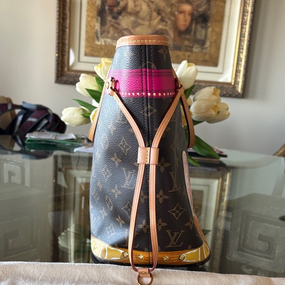 Limited edition Louis Vuitton summer trunk monogram Neverfull mm like New - Picture 3 of 7